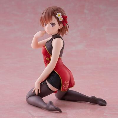 A Certain Scientific Railgun PVC Statue Desktop Cute Figure Mikoto Misaka Chinese Dress Ver. 13 cm